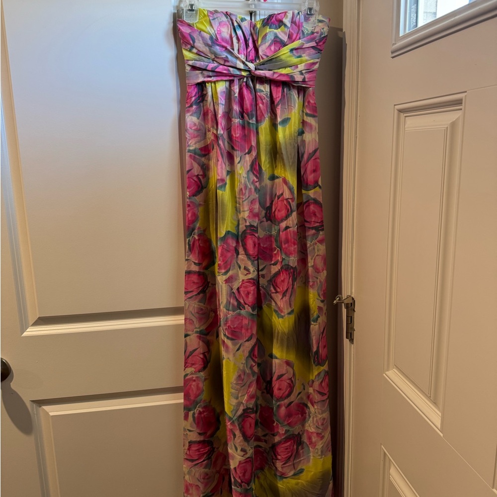 Floral Strapless Maxi Dress